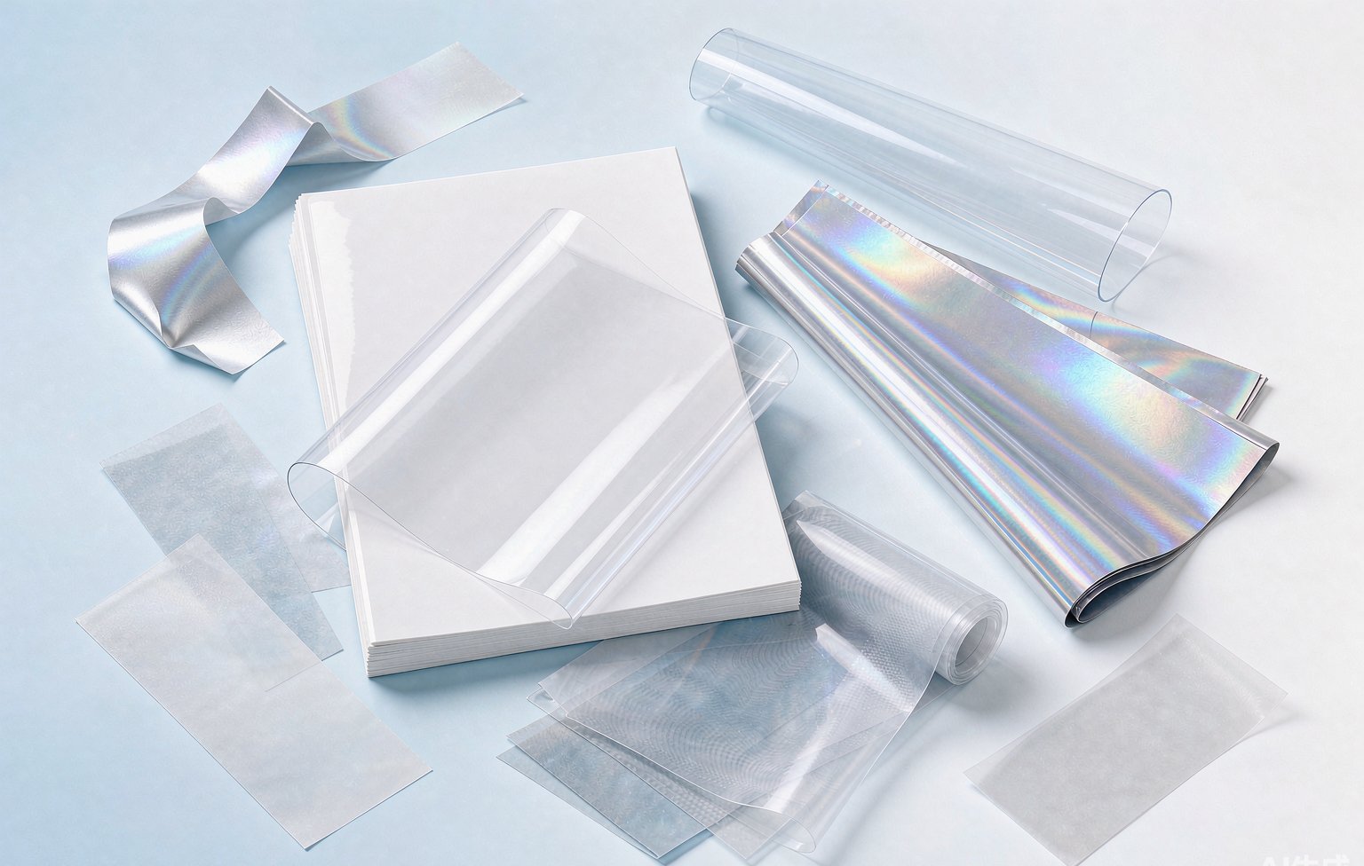 MASF full inkjet specialty media range: RC photo paper / PET transparent film / diamond holographic / water-transfer