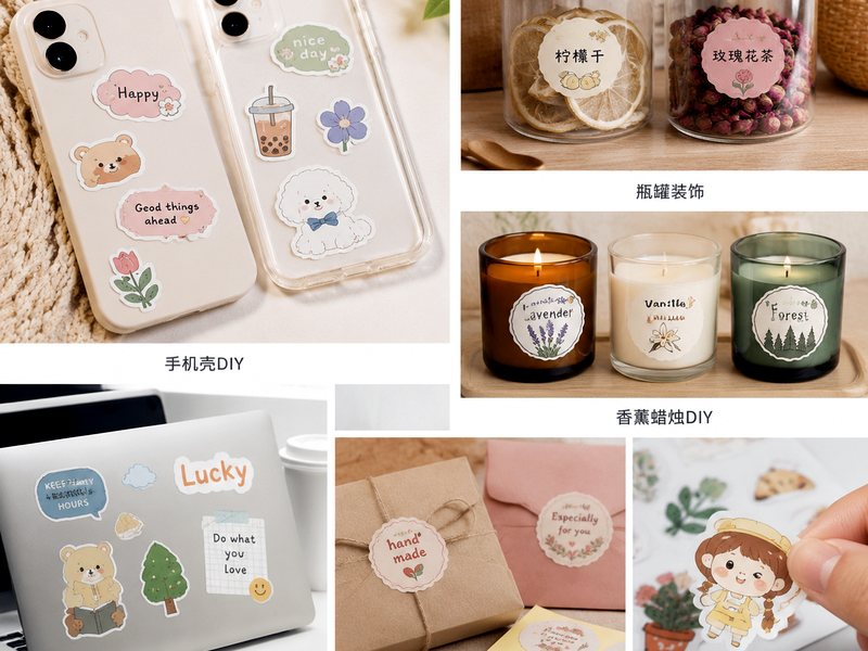 Pegatinas adhesivas impresas en papel magnético para fundas, frascos y cajas de regalo